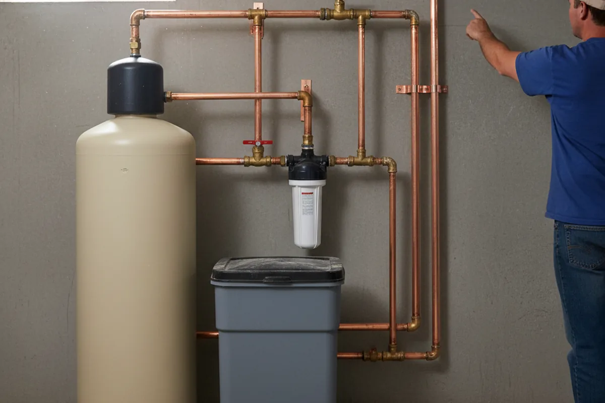 Whole-house water treatment system installed in New Berlin